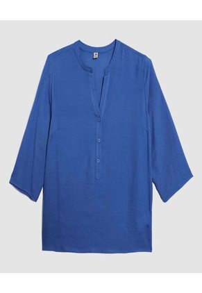 Blusa Para Mujer Manga 3/4 Color Azul  Marca Ostu #40120982