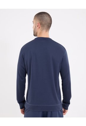 Camiseta  Para Hombre Manga Larga Cuello Redondo Color Azul Marca Ostu #60091860