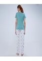 Pijama Para Mujer M/C P/L Color Crema Marca Ostu #40040405 de Ostu
