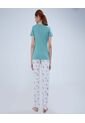 Pijama Para Mujer M/C P/L Color Crema Marca Ostu #40040405 de Ostu
