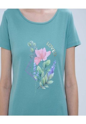 Pijama Para Mujer M/C P/L Color Crema Marca Ostu #40040405