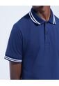 Polo Para Hombre Cuello Tejido Sin Bolsillo Color Azul  Marca Ostu #60110533 de Ostu