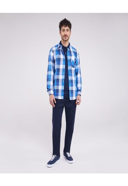 Pantalon Hombre Ostu Chino Azul Algodón 60070219-51