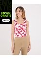 Top Para Mujer Hombro Ancho Color Vino Marca Ostu #40220456 de Ostu