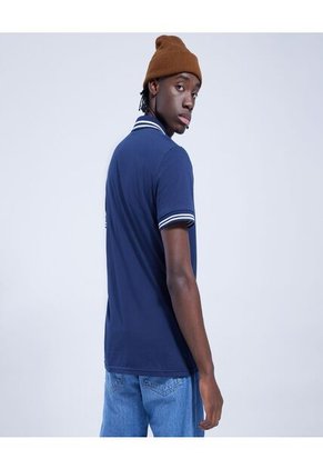 Polo Para Hombre Cuello Tejido Sin Bolsillo Color Azul  Marca Ostu #60110533