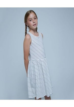 Vestido Para Niña Manga Sisa Color Azul  Marca Ostu #90170063