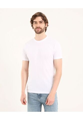 Camiseta Para Hombre Manga Corta Cuello Redondo Color Blanco Marca Ostu #60091684 Ostu