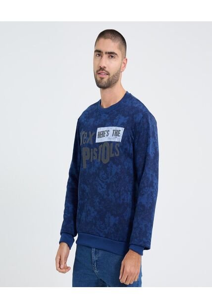 Buzo Para Hombre Cuello Redondo Color Azul Marca Ostu #60060511
