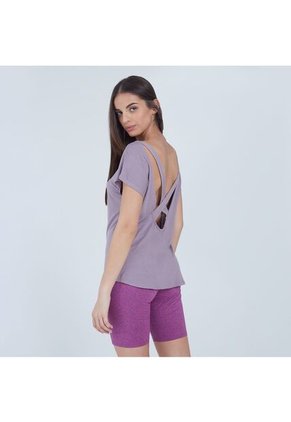 Camiseta Mujer Ostu M/C Morado Viscosa 40091421-40145