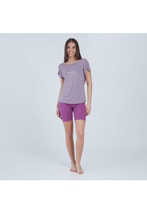 Camiseta Mujer Ostu M/C Morado Viscosa 40091421-40145