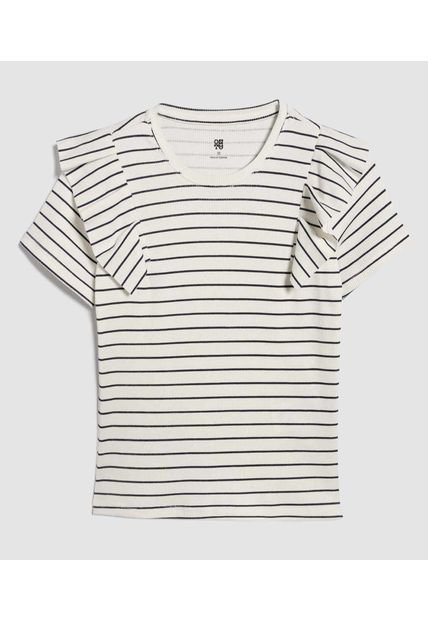 Camiseta Para Niña Manga Corta Color Azul  Marca Ostu #90090216