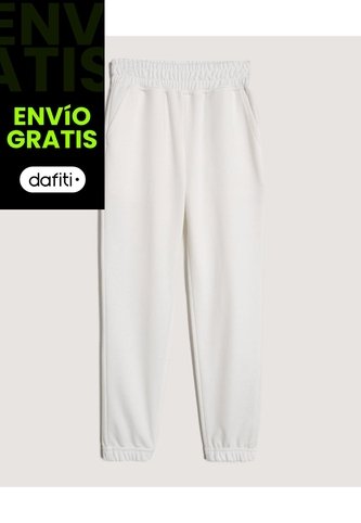 Pantalón  Infantil Niña Jogger Color Crema Marca Ostu #90070077 Ostu