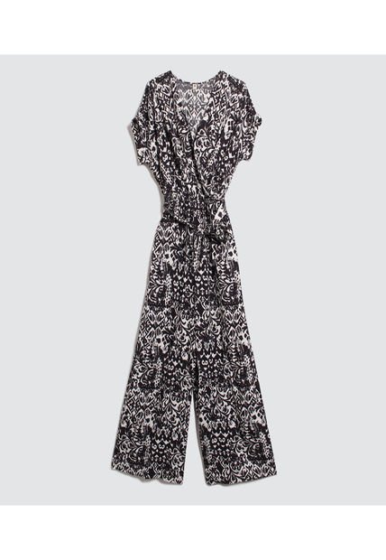 Enterizo Para Mujer Manga Corta Color Negro Marca Ostu #40320102