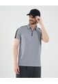 Polo Para Hombre Cuello Maquina Sin Bolsillo Color Gris Marca Ostu #60110785 de Ostu