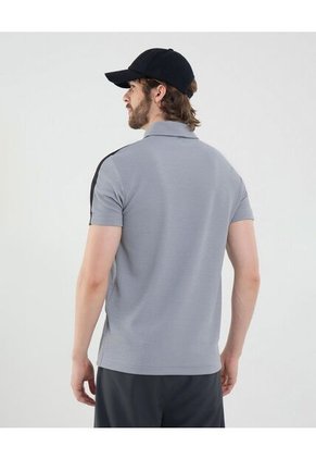 Polo Para Hombre Cuello Maquina Sin Bolsillo Color Gris Marca Ostu #60110785