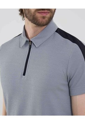Polo Para Hombre Cuello Maquina Sin Bolsillo Color Gris Marca Ostu #60110785