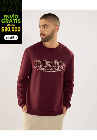 Buzo Para Hombre Cuello Redondo Color Vino Marca Ostu #60060558 Ostu