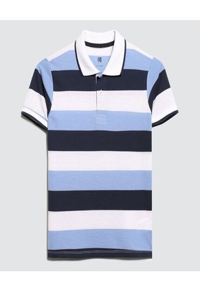 Polo Para Niño Manga Corta Color Blanco Marca Ostu #80110085