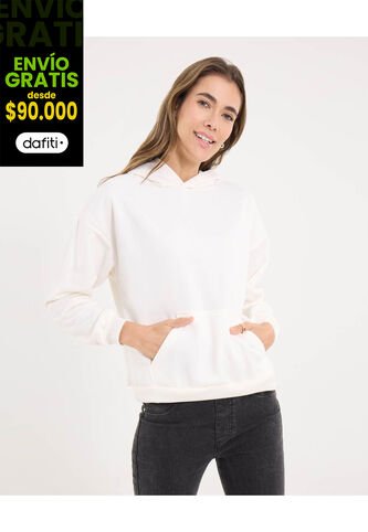 Buzo Para Mujer Hoodie Color Marfil Marca Ostu #40060501 Ostu