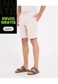 Bermuda  Para Hombre Regular Corto Color Beige Marca Ostu #60100486 de Ostu