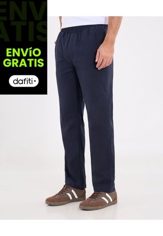 Pantalón  Para Hombre Chino Color Azul Marca Ostu #60070496 Ostu