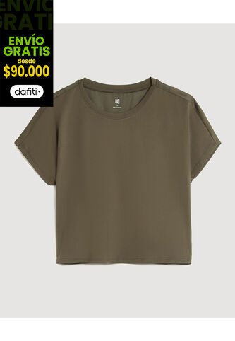 Camiseta Para Mujer Crop Top Color Verde Marca Ostu #40092551 Ostu