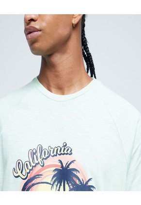 Camiseta Para Hombre Manga Corta Color Verde Marca Ostu #60091247