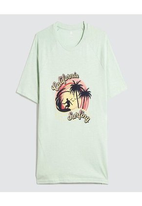 Camiseta Para Hombre Manga Corta Color Verde Marca Ostu #60091247