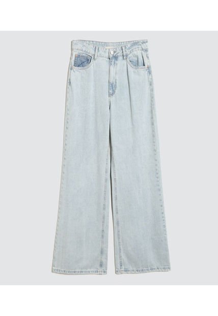 Jean Para Mujer Wide-Leg Color Azul Claro Marca Ostu #40160414