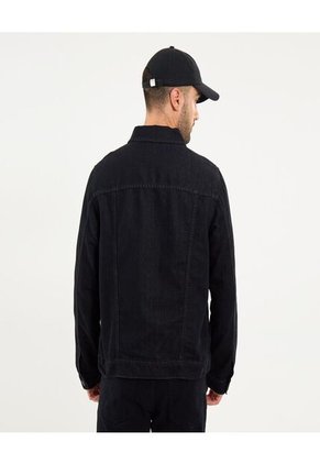 Chaqueta Para Hombre Trucker Color Negro Marca Ostu #60080171