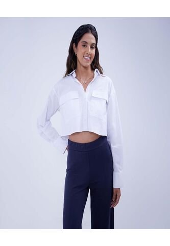 Camisa Para Mujer Manga Larga Color Blanco Marca Ostu #40010249 Ostu