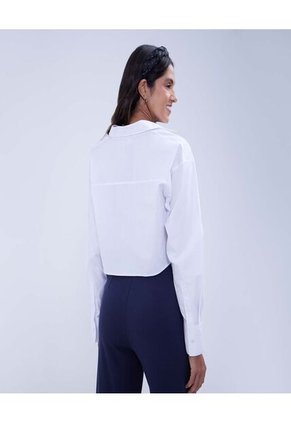 Camisa Para Mujer Manga Larga Color Blanco Marca Ostu #40010249