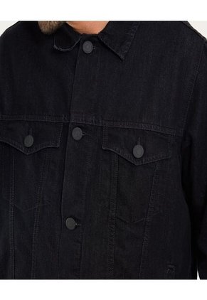 Chaqueta Para Hombre Trucker Color Negro Marca Ostu #60080171