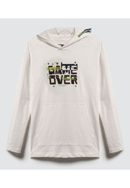 Buzo Para Niño Hoodie Color Crema Marca Ostu #80060123