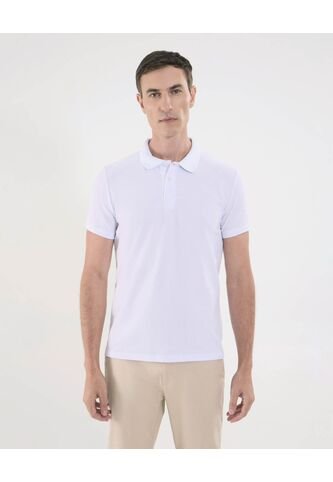 Polo Para Hombre Cuello Tejido Sin Bolsillo Color Blanco Marca Ostu #60110740 Ostu