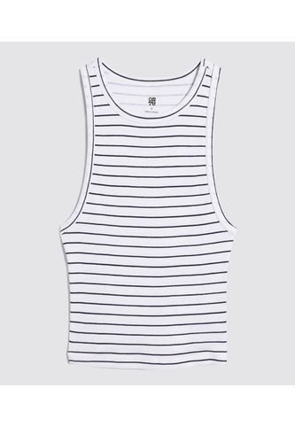 Crop Top Para Mujer Manga Sisa Color Blanco Marca Ostu #40092012 Ostu