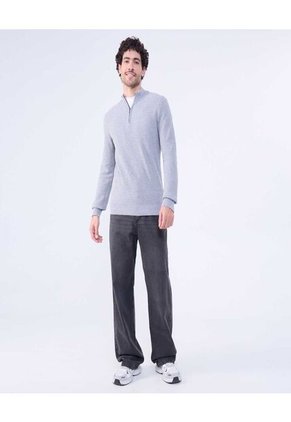 Saco Para Hombre Cuello Alto O Cuello Tortuga Color Gris  Marca Ostu #60330037