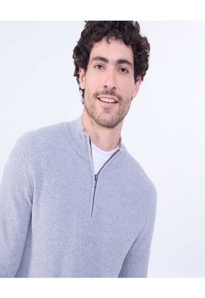 Saco Para Hombre Cuello Alto O Cuello Tortuga Color Gris  Marca Ostu #60330037