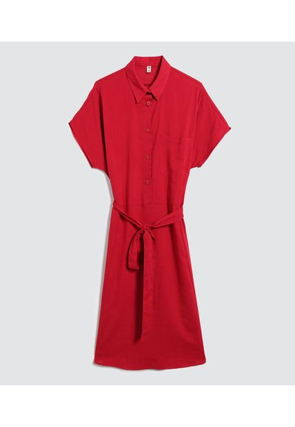 Vestido Para Mujer Manga Corta Color Rojo Marca Ostu #40170266