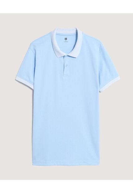 Polo  Para Hombre Cuello Tejido Sin Bolsillo Color Azul Marca Ostu #60110876