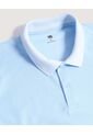 Polo  Para Hombre Cuello Tejido Sin Bolsillo Color Azul Marca Ostu #60110876 de Ostu