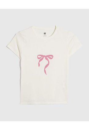 Camiseta Infantil Niña Manga Corta Cuello Redondo Color Morado Marca Ostu #90090290