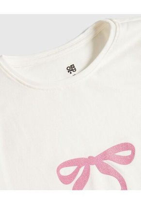 Camiseta Infantil Niña Manga Corta Cuello Redondo Color Morado Marca Ostu #90090290