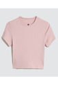 Crop Top Para Mujer Manga Corta Color Rosa Marca Ostu #40092152 de Ostu