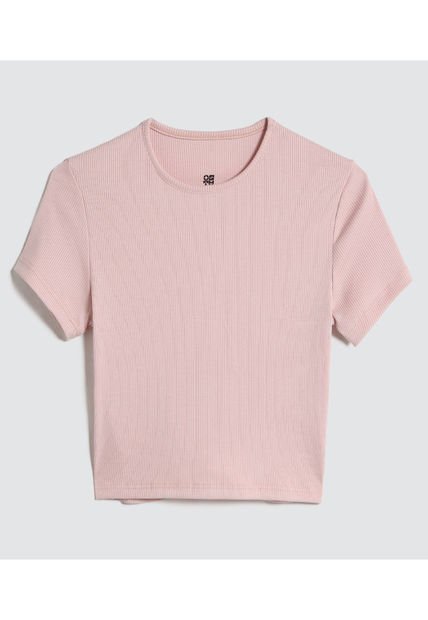 Crop Top Para Mujer Manga Corta Color Rosa Marca Ostu #40092152