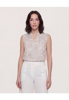 Blusa  Para Mujer Manga Sisa Color Beige Marca Ostu #40121264