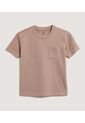Camiseta Infantil Niño Manga Corta Cuello Redondo Color Beige Marca Ostu #80090318 de Ostu