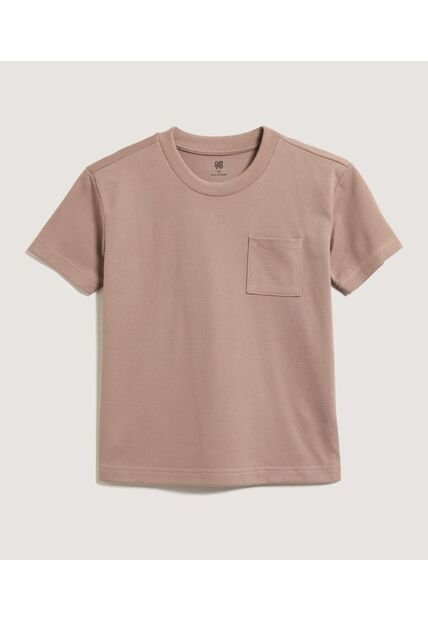 Camiseta Infantil Niño Manga Corta Cuello Redondo Color Beige Marca Ostu #80090318