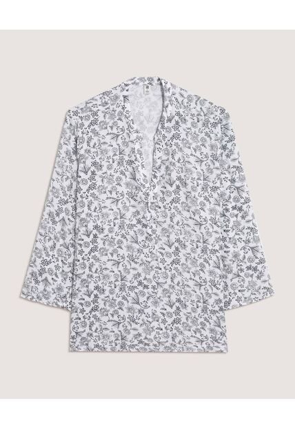 Blusa  Para Mujer Manga 3/4 Color Hueso Marca Ostu #40121292