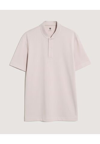 Polo  Para Hombre Cuello Mao Sin Bolsillo Color Beige Marca Ostu #60110910 Ostu